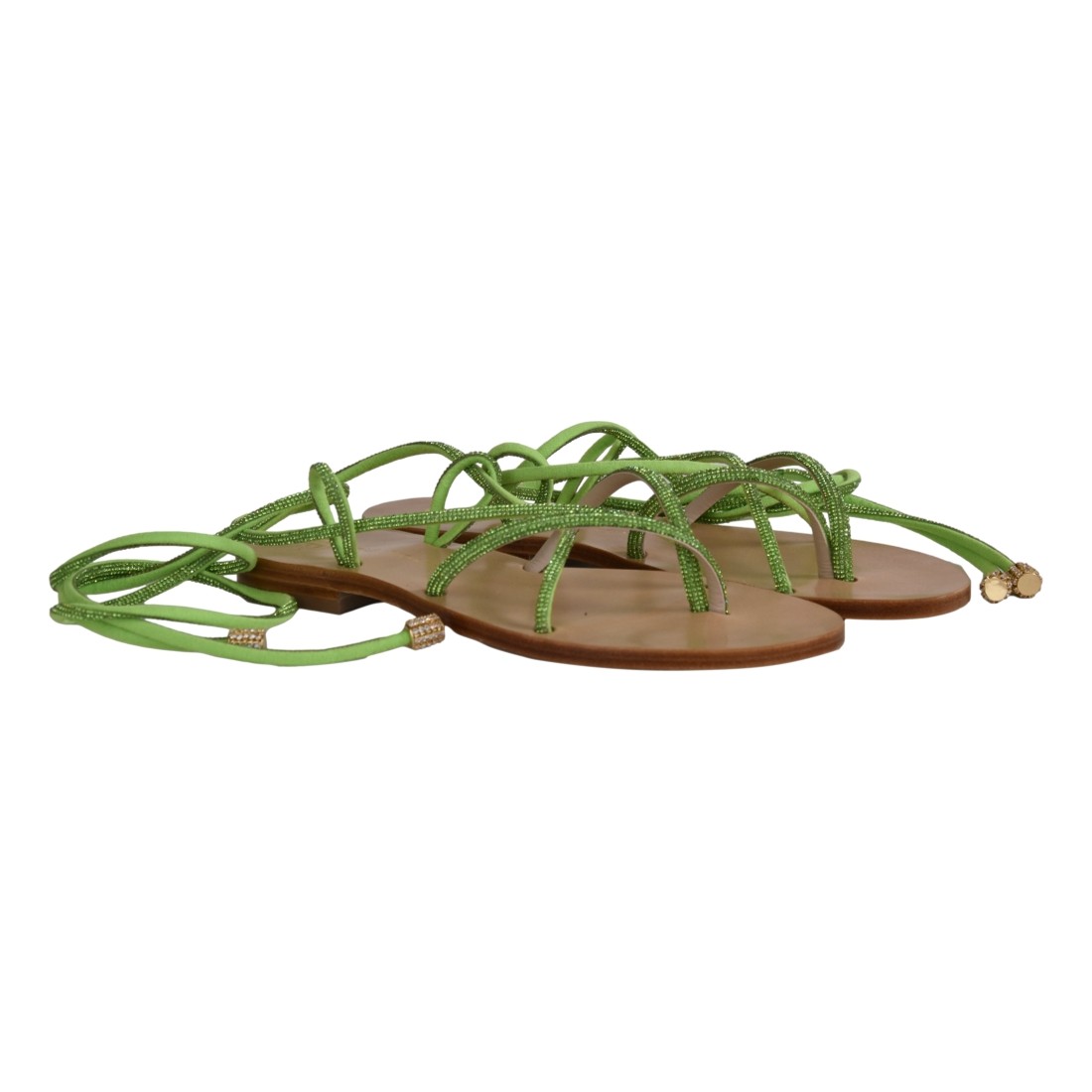 SANDALO GLADIO CON MICROCRISTALLI PAOLA FIORENZA FD21 VERDE