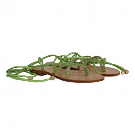 SANDALO GLADIO CON MICROCRISTALLI PAOLA FIORENZA FD21 VERDE