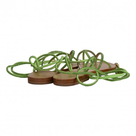 SANDALO GLADIO CON MICROCRISTALLI PAOLA FIORENZA FD21 VERDE