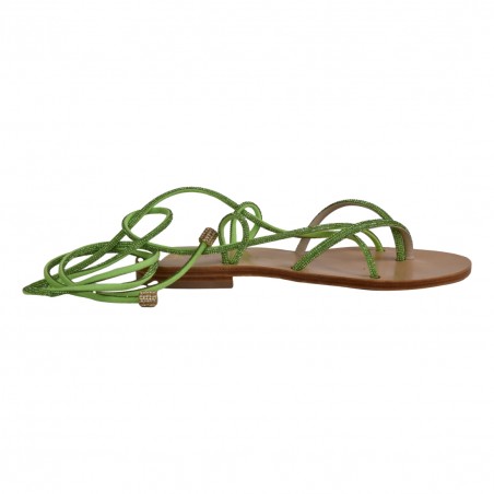 SANDALO GLADIO CON MICROCRISTALLI PAOLA FIORENZA FD21 VERDE