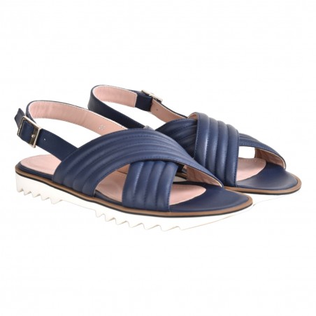 SANDALO IN NAPPA SITON 2322 BLUNAVY
