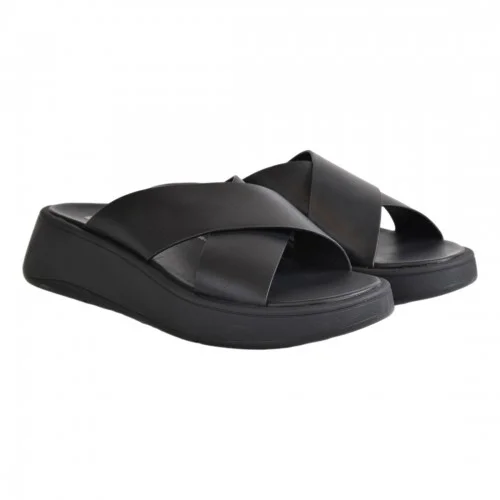 F-MODE LEATHER CROSS SLIDES FIT FLOP FW5 090