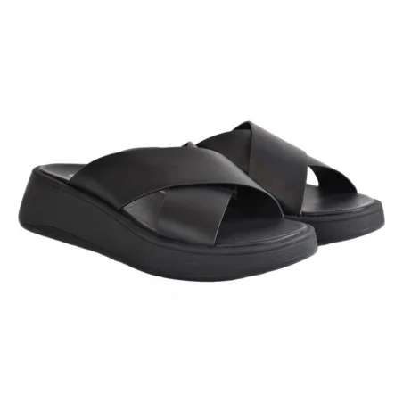 F-MODE LEATHER CROSS SLIDES FIT FLOP FW5 090