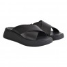 F-MODE LEATHER CROSS SLIDES FIT FLOP FW5 090