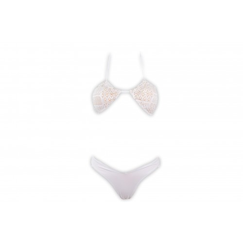 BIKINI FASCIA LECCETTI E SLIP V SHINY LACE 4GIVENESS FGBW1758 200