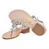 SANDALO IN PELLE CON MICROCRISTALLI PAOLA FIORENZA LRC3008 RIVIERA