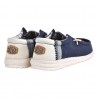 MOCASSINO LACCI IN TESSUTO HEY DUDE WALLYBREAKSTITCH NAVY