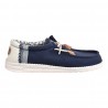 MOCASSINO LACCI IN TESSUTO HEY DUDE WALLYBREAKSTITCH NAVY