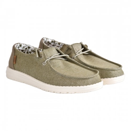 MOCASSINO LACCI IN TESSUTO HEY DUDE WENDYCHAMBRAY SAGE