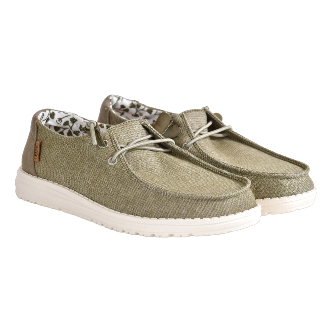 MOCASSINO LACCI IN TESSUTO HEY DUDE WENDYCHAMBRAY SAGE