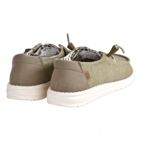 MOCASSINO LACCI IN TESSUTO HEY DUDE WENDYCHAMBRAY SAGE