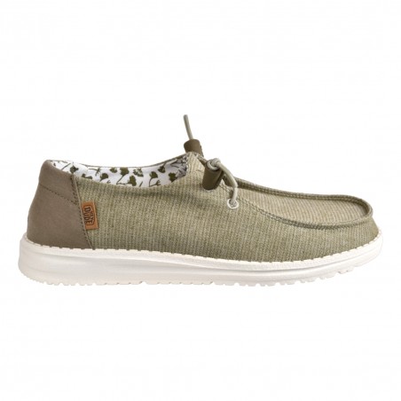 MOCASSINO LACCI IN TESSUTO HEY DUDE WENDYCHAMBRAY SAGE