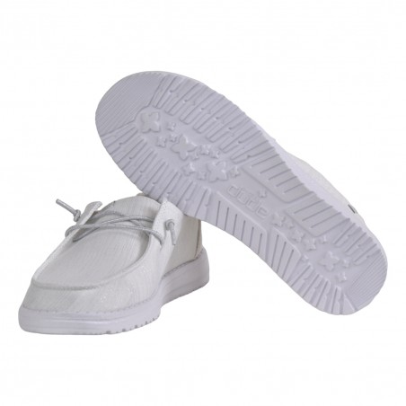 MOCASSINO LACCI IN TESSUTO HEY DUDE WENDYGLITTER CLOUD