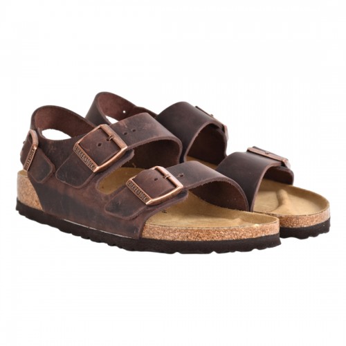SANDALO MILANO OILED LEATHER BIRKENSTOCK 034873 HABANA