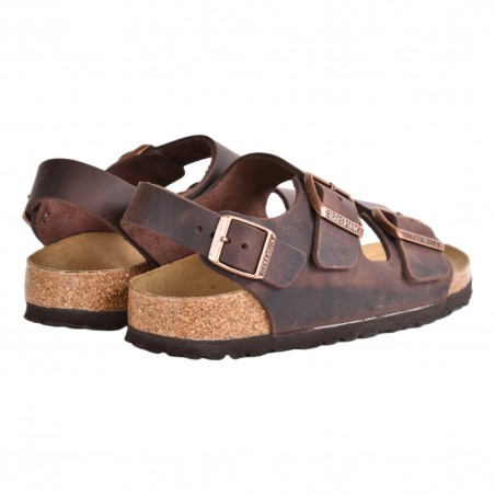 SANDALO MILANO OILED LEATHER BIRKENSTOCK 034873 HABANA