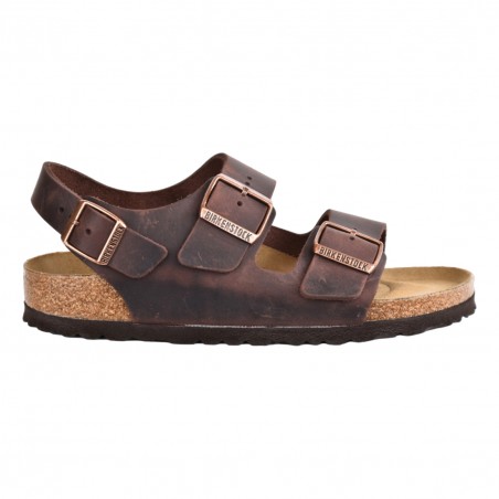 SANDALO MILANO OILED LEATHER BIRKENSTOCK 034873 HABANA