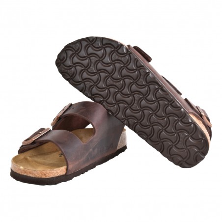 SANDALO MILANO OILED LEATHER BIRKENSTOCK 034873 HABANA