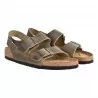 SANDALO MILANO FADED OILED LEATHER BIRKENSTOCK 1019454 KHAKI