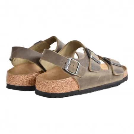 SANDALO MILANO FADED OILED LEATHER BIRKENSTOCK 1019454 KHAKI