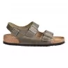 SANDALO MILANO FADED OILED LEATHER BIRKENSTOCK 1019454 KHAKI