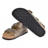 SANDALO MILANO FADED OILED LEATHER BIRKENSTOCK 1019454 KHAKI