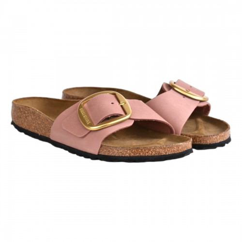 CIABATTA MADRID BIG BUCKLE NUBUCK LEATHER BIRKENSTOCK 1024039 ROSE