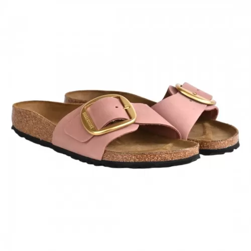CIABATTA MADRID BIG BUCKLE NUBUCK LEATHER BIRKENSTOCK 1024039 ROSE