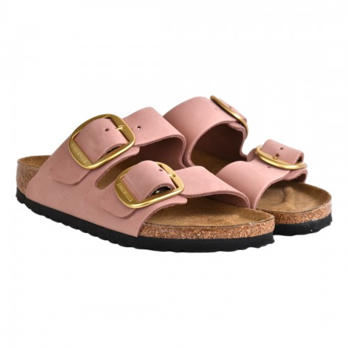 CIABATTA ARIZONA BIG BUCKLE NUBUCK LEATHER BIRKENSTOCK 1024074 ROSE