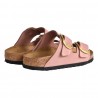 CIABATTA ARIZONA BIG BUCKLE NUBUCK LEATHER BIRKENSTOCK 1024074 ROSE