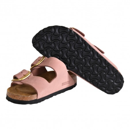 CIABATTA ARIZONA BIG BUCKLE NUBUCK LEATHER BIRKENSTOCK 1024074 ROSE