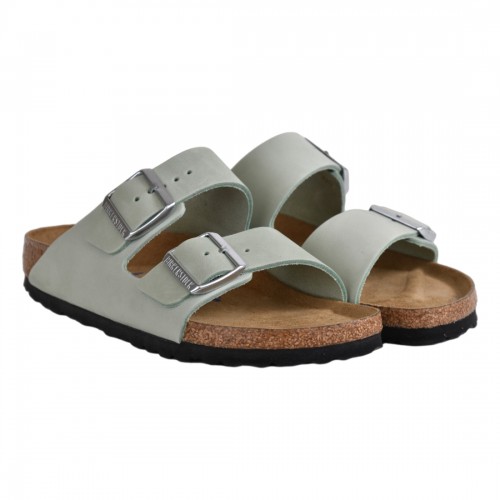 CIABATTA ARIZONA SFB NUBUCK LEATHER BIRKENSTOCK 1024213 MATCHA