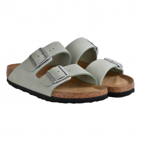 CIABATTA ARIZONA SFB NUBUCK LEATHER BIRKENSTOCK 1024213 MATCHA