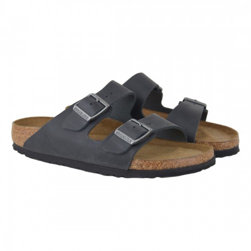 CIABATTA ARIZONA OILED LEATHER BIRKENSTOCK 752483 BLACK