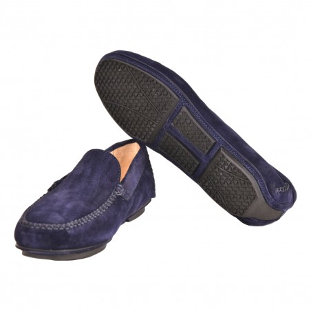MOCASSINO DAN COLLE CAMOSCIO LA PARIGINA 114VELOUR BLU