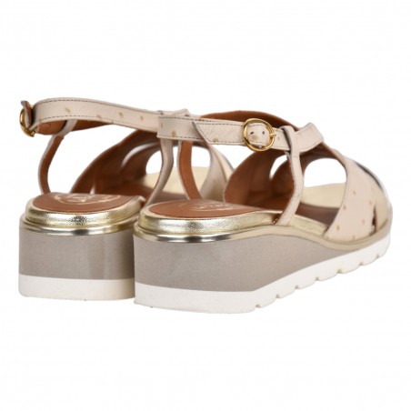 SANDALO CON  ZEPPA LA PARIGINA 10589 BIANCO