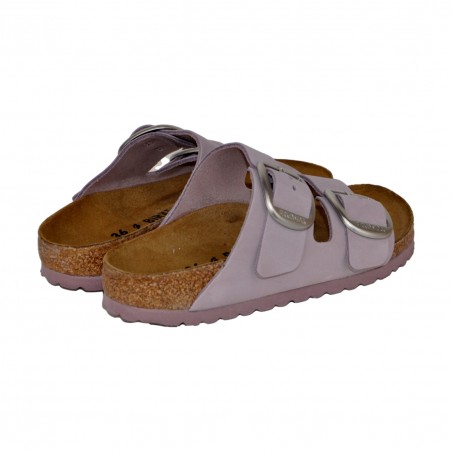 CIABATTA ARIZONA BIG BUCKLE NUBUCK LEATHER BIRKENSTOCK 1023276 LILAC