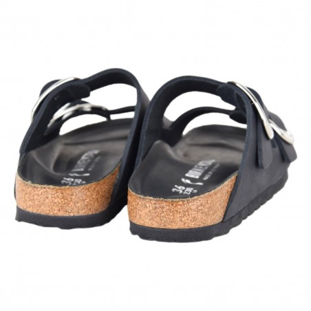 CIABATTA ARIZONA BIG BUCKLE OILED LEATHER BIRKENSTOCK 1011075 BLACK