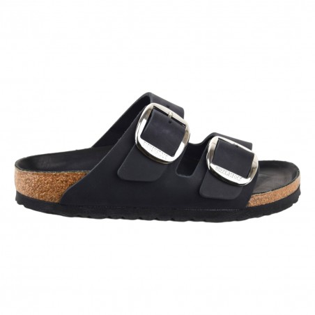CIABATTA ARIZONA BIG BUCKLE OILED LEATHER BIRKENSTOCK 1011075 BLACK
