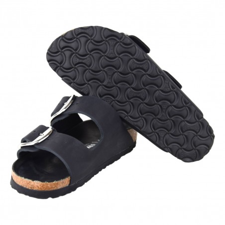CIABATTA ARIZONA BIG BUCKLE OILED LEATHER BIRKENSTOCK 1011075 BLACK