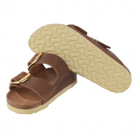 CIABATTA FIBBIE ARIZONA OILED LEATHER BIRKENSTOCK 1011073 COGNAC