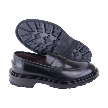 MOCASSINO IN PELLE BARRETT 222U053.10 NERO