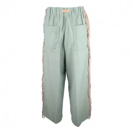 PANTALONE LUNGO CON FRANGE WHITE SAND 22WSD14224 121