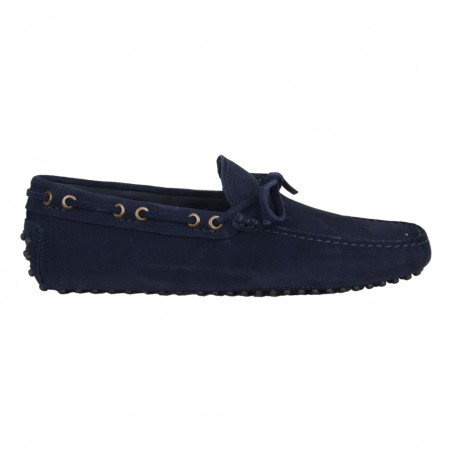 MOCASSINO CAMOSCIO ALLACCIATO SEBOYS 2696P BLU
