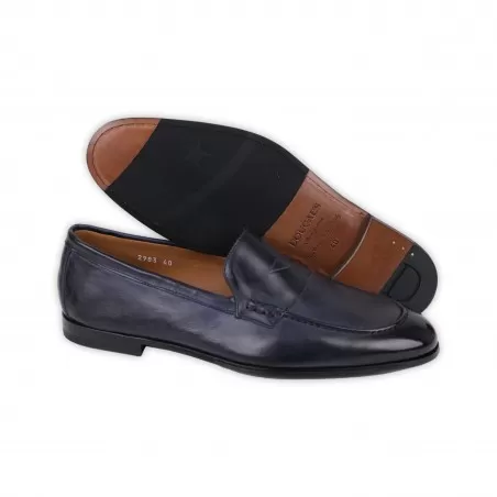 MOCASSINO IN PELLE BLU DOUCAL'S DU2983PANAUF036 NB00