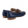 MOCASSINO IN VITELLO CON ACCESSORIO CATENA SITON 8173 BLU