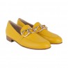 MOCASSINO IN VITELLO CON ACCESSORIO CATENA SITON 8173 GIALLO
