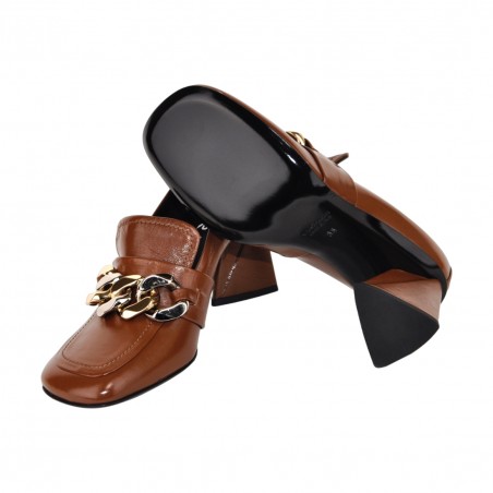 MOCASSINO CON ACCESSORIO STRATEGIA A5187 TERRA