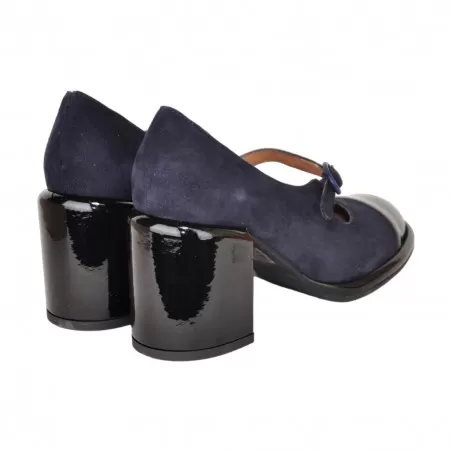 DECOLTE' CON CINTURINO FESTA ANTIS NERO/BLU