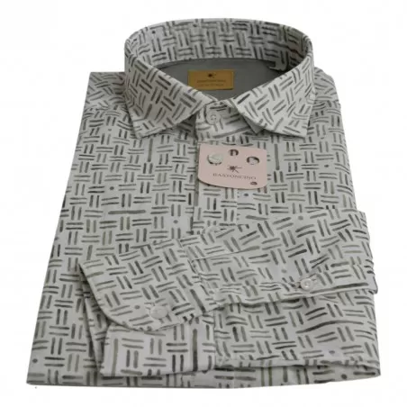 CAMICIA IN LINO FANTASIA BASTONCINO B2501.164 02