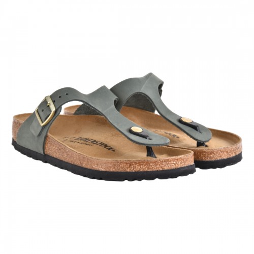 INFRADITO GIZEH NUBUCK LEATHER BIRKENSTOCK 1025739 THYME